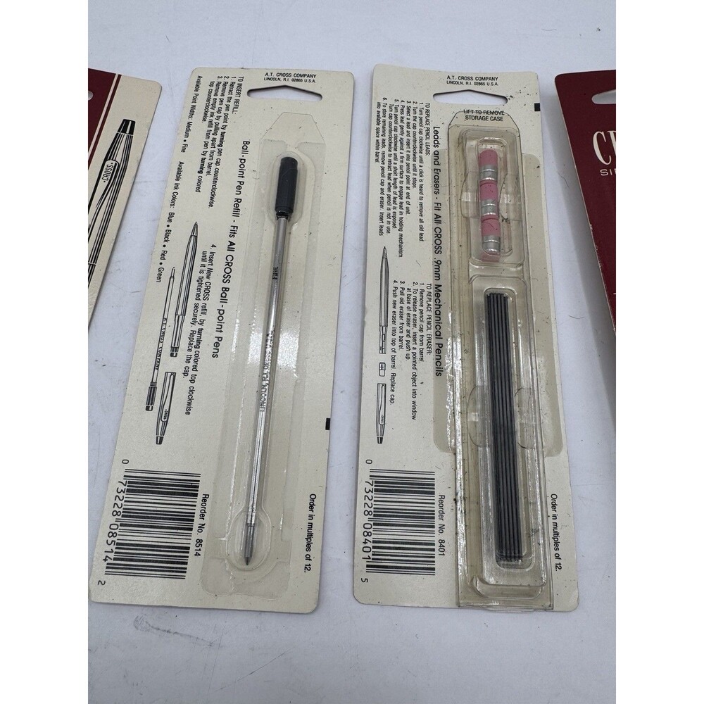Vintage Genuine Cross Pen Ball-point Black Medium Refill 8513 Factory Sealed - Picture 4 of 4